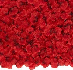 , Artificial Rose Petals – 1000 Pcs Silk, Fake Rose Petals for Mothers Day Red