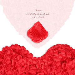 2000 Petalos de Rosa Roja de Seda Artificiales para Boda Decoracion Romantica