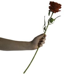 Long Stem Rose Flowers Fake Wedding Centerpieces Bridal Bouquets Arrangement RED