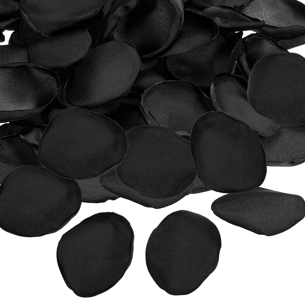 200 Pcs Silk Rose Petals, Artificial Flower Scatter Fake Rose Petals Black