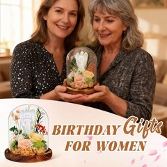 Birthday Gifts for 40 50 60th Women Fresh Flowers Small, Champagne