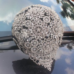 Sparkly Crystal Rhinestones Wedding Bridal Bouquet Brooch Bride Hand Flower 18cm