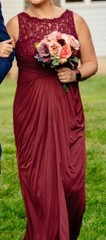 Set of 4 Homemade burgundy, navy and pink bridesmaid bouquets