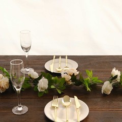 2 BLUSH 7 ft long Silk Rose Wedding Garland Leaves Bendable Wire Vines Home Sale