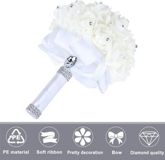 Versatile White Rose Bouquet – Perfect for Weddings, Parties, and Home Decor