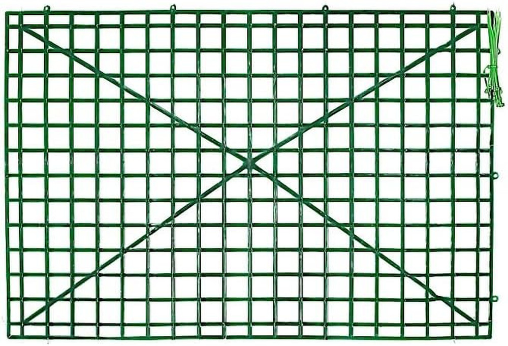 10 Dark Green 24X16 in Plastic Grid Frames DIY Mesh Flower Wall Backdrop Panels