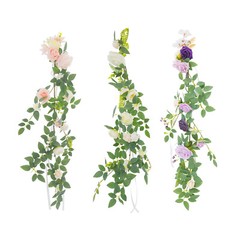 10 Pieces Wedding Chair DIY Decorations, Wedding Aisle Floral Artificial Flowers