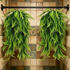 10pcs Artificial Hanging Plants Flowers Outdoor Fake Fern Garland Wedding Decor