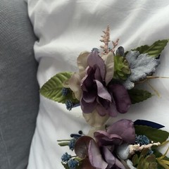 Wedding /Special Occasion Corsages Blue Purple Earth Tones 1 Large 7 Small