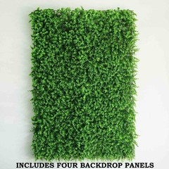 22 sq ft Green Artificial Mini Leaves UV Protected Wall Backdrop Panels Party