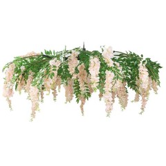 55″ BLUSH Silk Wisteria Vine Hanging Artificial FLOWER Chandelier Party