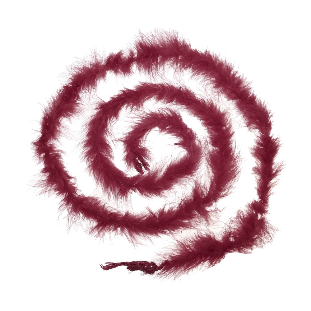 1 Pcs 6.6 Ft Feather Boas Feather for DIY Craft Sewing Trim Party Wine Red