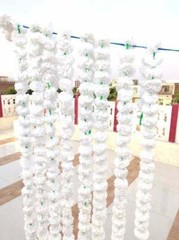 10 Pcs Lot Artificial Indian White Marigold Flower For Home Decoration Fluffy