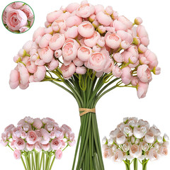 Artificial Flowers Plastic Fake Plants UV Resistant Home Wedding Corridor Decor