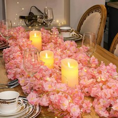 2M 20LED Cherry Blossom Fairy String Light Battery Garland