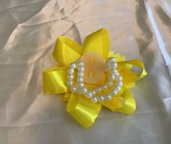 Sunflower wrist corsage