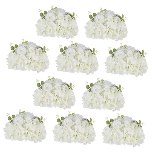 Flower Balls for Centerpieces Wedding: 10 Pcs 11.8 11.8″ Diam – 10 PCS White