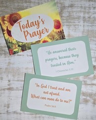 CrownJewlz Christian Floral Prayer & Scripture Cards, 2 4×6 inch, Green