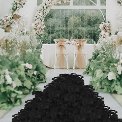 1000 Pcs Exquisite Black Rose Petals, Emulation Silk Rose Petals, Artificial Flo