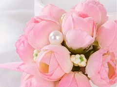 Set of 10 Gentle Artificial Flower Bracelet Bridesmaid Wedding Gift Rustic Wrist