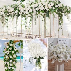 60 Pcs Artificial Roses Bulk Velvet Silk White Roses White Roses for Wedding …