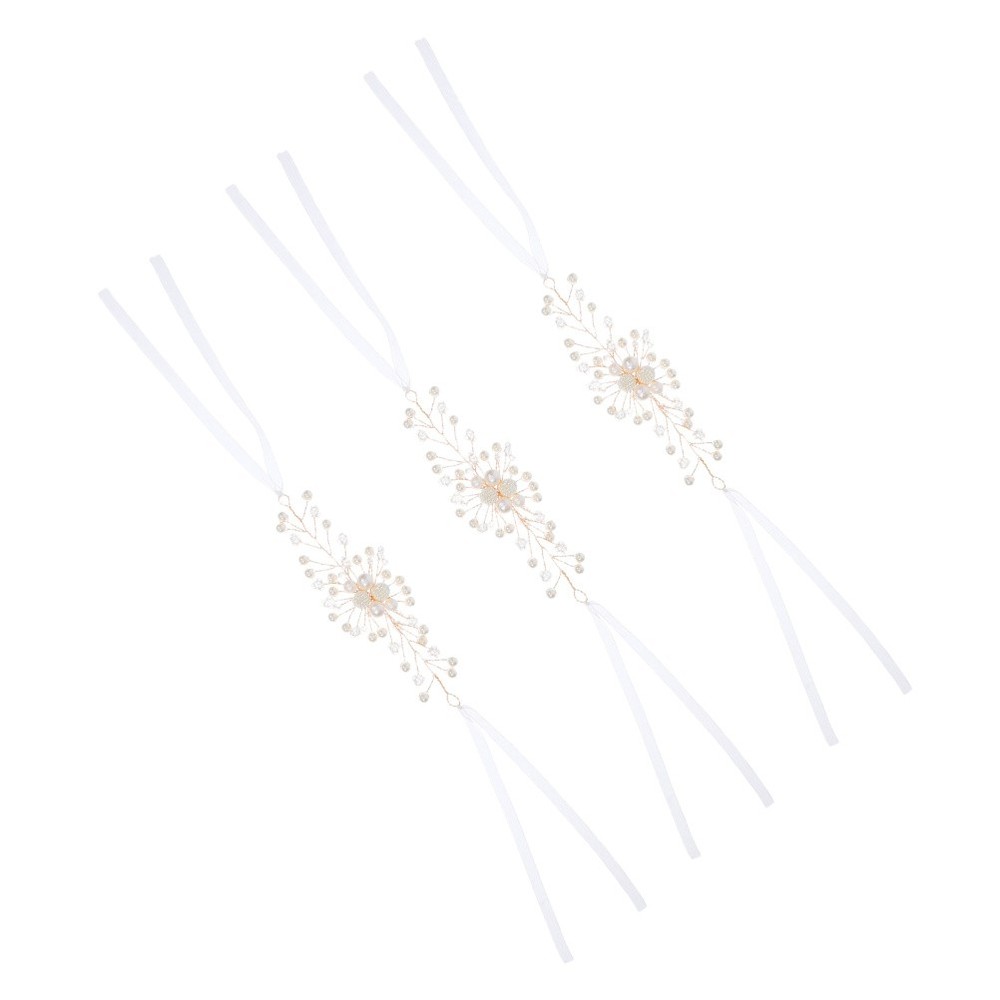 3 Pcs Bridesmaid Wrist Flowers Wedding Hand Bridal Bracelet Beach Party