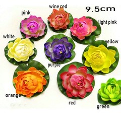 6/9 Floating Foam Lotus Flowers Artificial Plants water Lily Pads Pond Decor