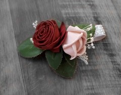 Burgundy Pink Bridal Bouquet Blush Sola Wood Bridesmaid Wedding Flowers Prom