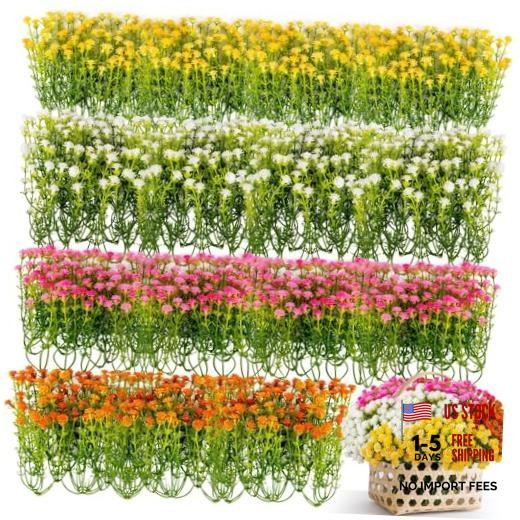 RAINFLOW Baby Breath Flowers Artificial Bulk – 100PCS Mini 100 PCS Multi Color