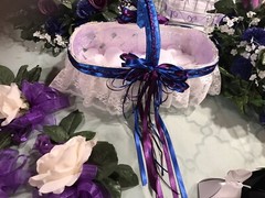 Wedding & More! Flower Basket Boutonnieres Corsages Royal Purple & Royal Blue