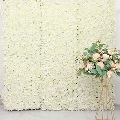 4 Cream Hydrangea Flowers Mat Wall Backdrop Panels Wedding Party Decorations