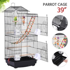 Yaheetech 39-inch Roof Top Large Flight Parrot Bird Cage for Small Quaker Parrot