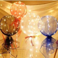 Valentine 1 RoseFlower Bouquet Ballon Wedding Decoration Bobo Ball LED