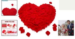 Eco-Friendly 1200 PCS Red Faux Rose Petals for Valentine’s Day & Anniversaries