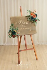 Ling’s Moment 2pcs Fall Wedding Artificial Floral Swags Welcome Sign Flowers …