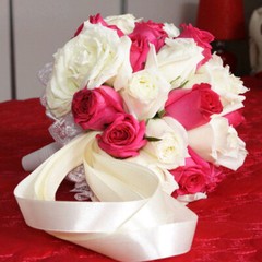 2Pcs Bridal Wedding Flower Decor Bouquet Foam Holder Handle Base Bracket Supply