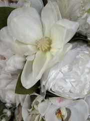 45” Long Wedding Bouquet Large Cascade Real Feel Artificial Flower Orchids Roses