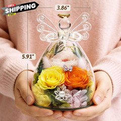 Forever Flower Gifts for Her: Blessed 3.86×3.86×5.91 inches, Champagne