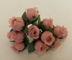 Lot of Mauve Pink Artificial Rosebuds Roses Millinery Craft Flowers 16mm 5/8″