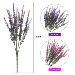 2-10 Bundles Artificial Flower Fake Plants Lavender Hanging Garden Wedding Decor
