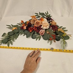Ling’s Moment Fall Floral Swags Garlands Autumn Wedding Burgundy Rose Berries