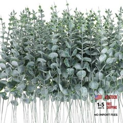 100 Pcs Faux Greenery Artificial Eucalyptus Leaves Decor – Eucalyptus Stems