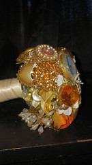 Handmade Bridal Brooch Bouquet Satin Crystal Vintage Pins Bridesmaid