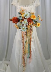 Autumn Sky Boho Faux Silk Wedding Bouquet