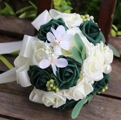 Lightweight Bridal Wedding Bouquet Round Holding Bouquet Throw Toss Artificia…