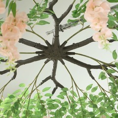 55″ BLUSH Silk Wisteria Vine Hanging Artificial FLOWER Chandelier Party
