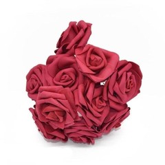20pcs 7cm Artificial Flowers Foam Rose Fake Bride Bouquet Wedding