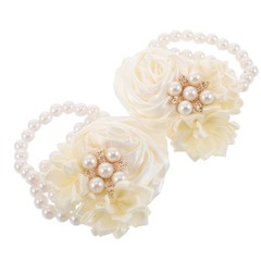 2 Pcs Prom Flower Wrist Corsage Bracelet Wedding Artificial Corsages