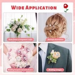 700 Pcs Diamond Head Corsage Pins – 2.1″ Clear Straight Bouquet Pins for Wedding