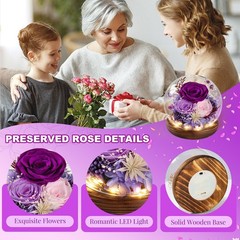 FIACO Gifts for Mom Flowers Delivery Prime Grade A Rose, A-purple